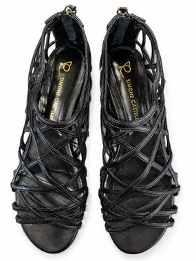 Simone Castelletti • Made in Italy • Leather • Cage Sandal • Size EU 39.5